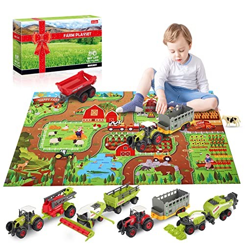 Farm tractor set piece - tractor,