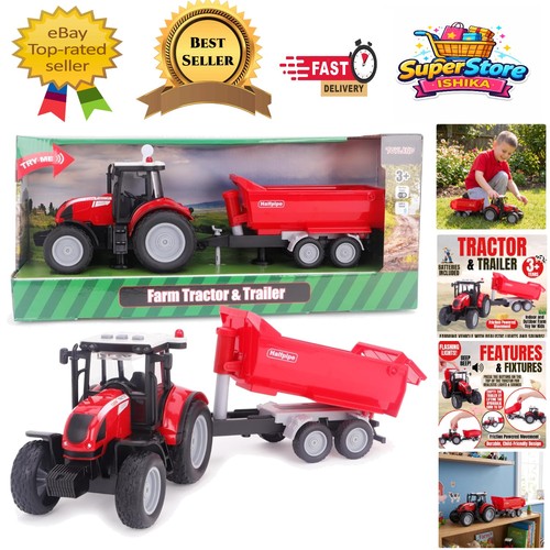 Set trattore rimorchio rosso - e,