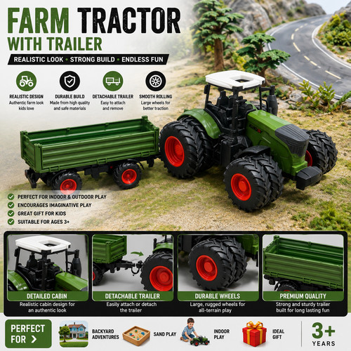 Trattore agricolo grande cm - agricolo,